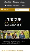 How pnw.edu looks like on a mobile device such as an iPhone.