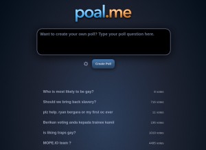 How poal.me looks like on a tablet such as an iPad.