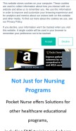 How pocketnurse.com looks like on a mobile device such as an iPhone.