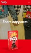 How pocky.com looks like on a mobile device such as an iPhone.