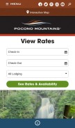 How poconomountains.com looks like on a mobile device such as an iPhone.