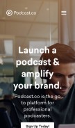 How pod.co looks like on a mobile device such as an iPhone.