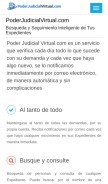 How poderjudicialvirtual.com looks like on a mobile device such as an iPhone.