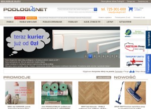 How podlogi24.net looks like on a tablet such as an iPad.