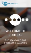 How podtrac.com looks like on a mobile device such as an iPhone.