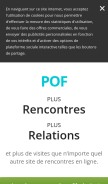 How pof.fr looks like on a mobile device such as an iPhone.
