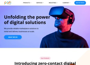 How pofitec.com looks like on a tablet such as an iPad.