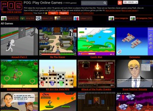 How pog.com looks like on a tablet such as an iPad.