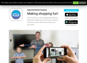 How pointandplace.com looks like on a tablet such as an iPad.