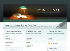 How pointfinal.biz looks like on a tablet such as an iPad.