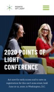 How pointsoflight.org looks like on a mobile device such as an iPhone.