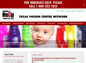 How poisoncontrol.org looks like on a tablet such as an iPad.