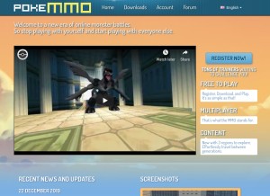 How pokemmo.eu looks like on a tablet such as an iPad.