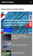 How pokerlistings.es looks like on a mobile device such as an iPhone.