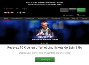 How pokerstarscasino.com looks like on a tablet such as an iPad.