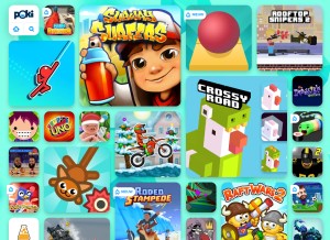 How poki.be looks like on a tablet such as an iPad.