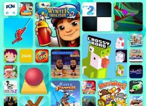 How poki.gr looks like on a tablet such as an iPad.