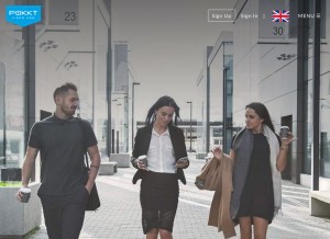 How pokkt.com looks like on a tablet such as an iPad.