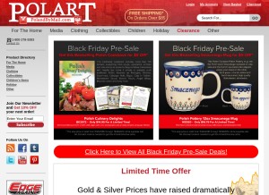 How polandbymail.com looks like on a tablet such as an iPad.