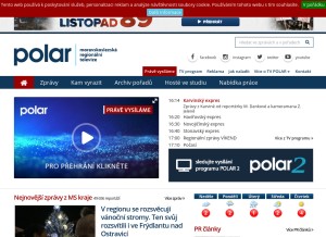 How polar.cz looks like on a tablet such as an iPad.