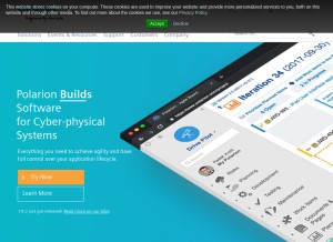 How polarion.com looks like on a tablet such as an iPad.