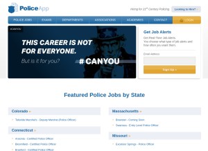 How policeapp.com looks like on a tablet such as an iPad.