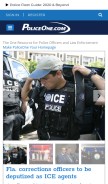How policeone.com looks like on a mobile device such as an iPhone.