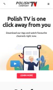 How polishtvcompany.com looks like on a mobile device such as an iPhone.