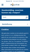 How politie.nl looks like on a mobile device such as an iPhone.