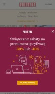How polityka.pl looks like on a mobile device such as an iPhone.