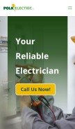 How polkelectric.com looks like on a mobile device such as an iPhone.