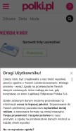 How polki.pl looks like on a mobile device such as an iPhone.