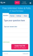 How poll-maker.com looks like on a mobile device such as an iPhone.