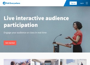 How polleverywhere.com looks like on a tablet such as an iPad.