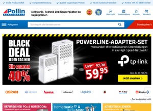 How pollin.de looks like on a tablet such as an iPad.