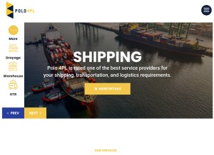 How polo4pl.com looks like on a tablet such as an iPad.