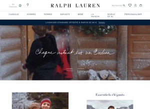 How poloralphlauren.com looks like on a tablet such as an iPad.