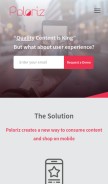 How poloriz.com looks like on a mobile device such as an iPhone.