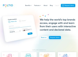 How poltio.com looks like on a tablet such as an iPad.