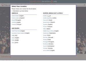 How polycom.com looks like on a tablet such as an iPad.