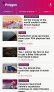 How polygon.com looks like on a mobile device such as an iPhone.