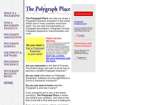 How polygraphplace.com looks like on a tablet such as an iPad.