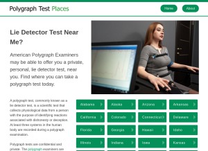How polygraphplaces.com looks like on a tablet such as an iPad.