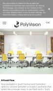 How polyvision.com looks like on a mobile device such as an iPhone.