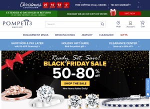 How pompeii3.com looks like on a tablet such as an iPad.