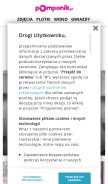 How pomponik.pl looks like on a mobile device such as an iPhone.