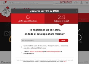 How pontemasfuerte.com looks like on a tablet such as an iPad.