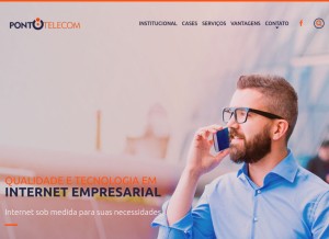 How pontotelecom.com looks like on a tablet such as an iPad.