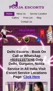 How poojaescorts.in looks like on a mobile device such as an iPhone.