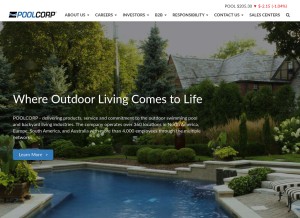 How poolcorp.com looks like on a tablet such as an iPad.